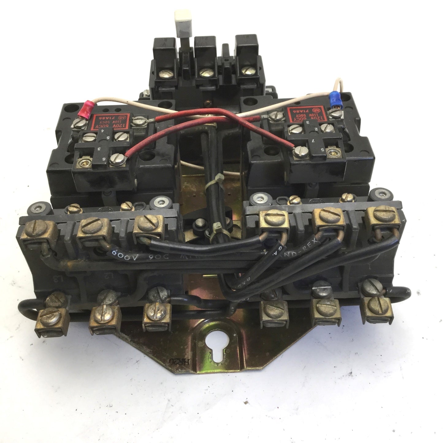 Used Allen Bradley 815-B0V169 Overload Relay With 2x 71A86 Magnetic Coils, 3-Pole