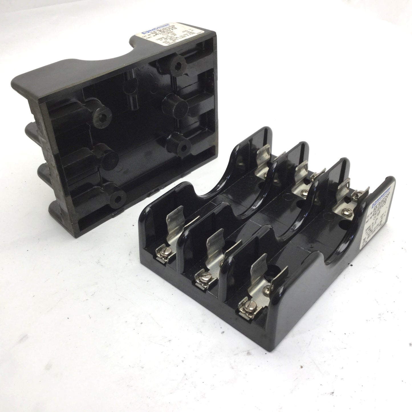 Used Lot of 2 Marathon 4100029 Fust Holders, 600V, 30A Max, 3-Pole