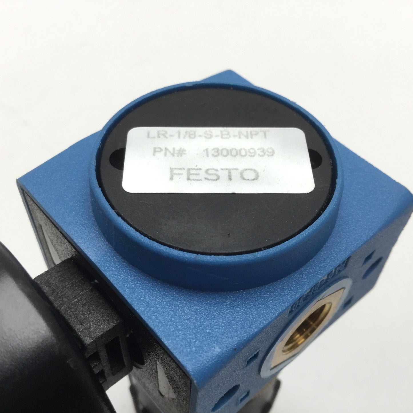 Used Festo LR-1/8-S-B-NPT Pneumatic Regulator W/ 0-16Bar Gauge (0-230psi), 1/8" NPT