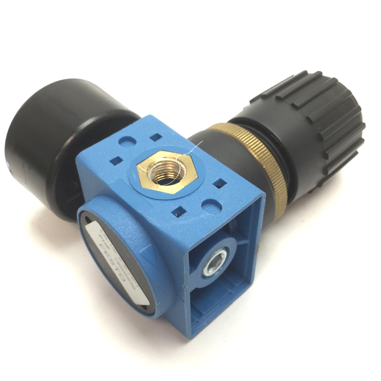 Used Festo LR-1/8-S-B-NPT Pneumatic Regulator W/ 0-16Bar Gauge (0-230psi), 1/8" NPT