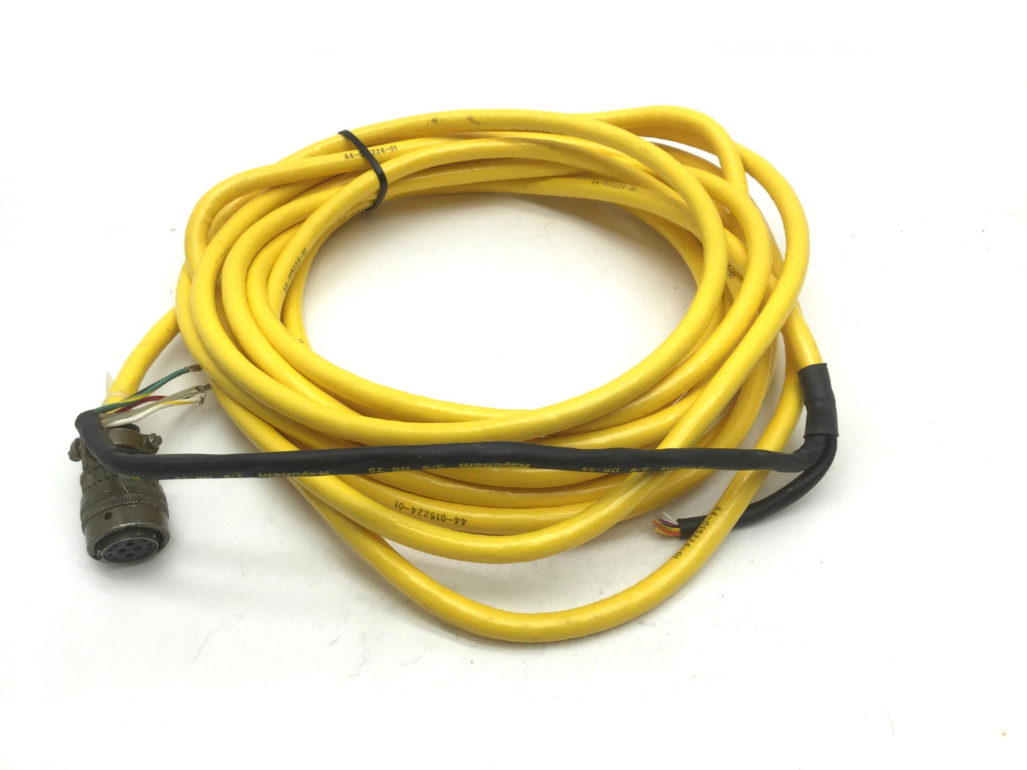 Used Parker 71-015017 Motor Power & Hall Effect Cable, MS Round 12-Pin, 20' Long