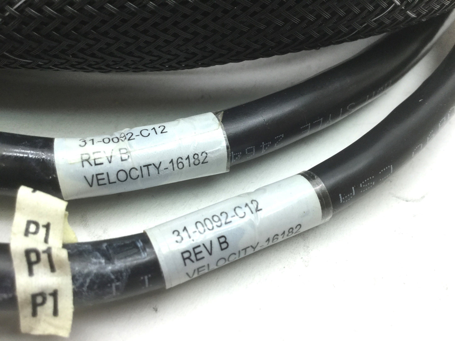 Used Fanuc 31-0092-C12 Servo Motor Cable, 17-Pin Female, 8-Pin Female to Flying Leads