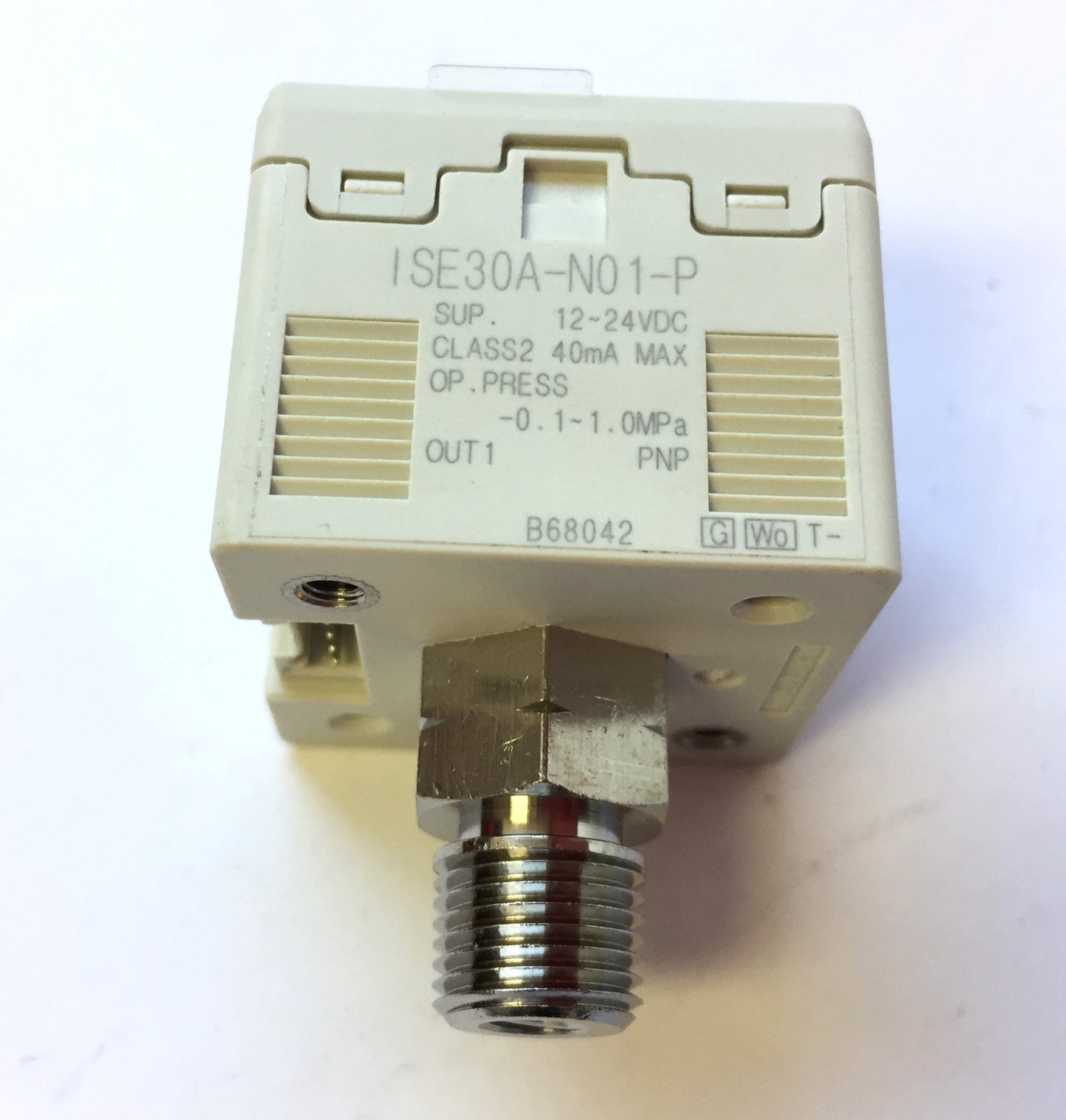 Used SMC ISE30A-N01-P Digital Pressure Switch, 2-Color Display, 1/8" NPT, 12-24VDC