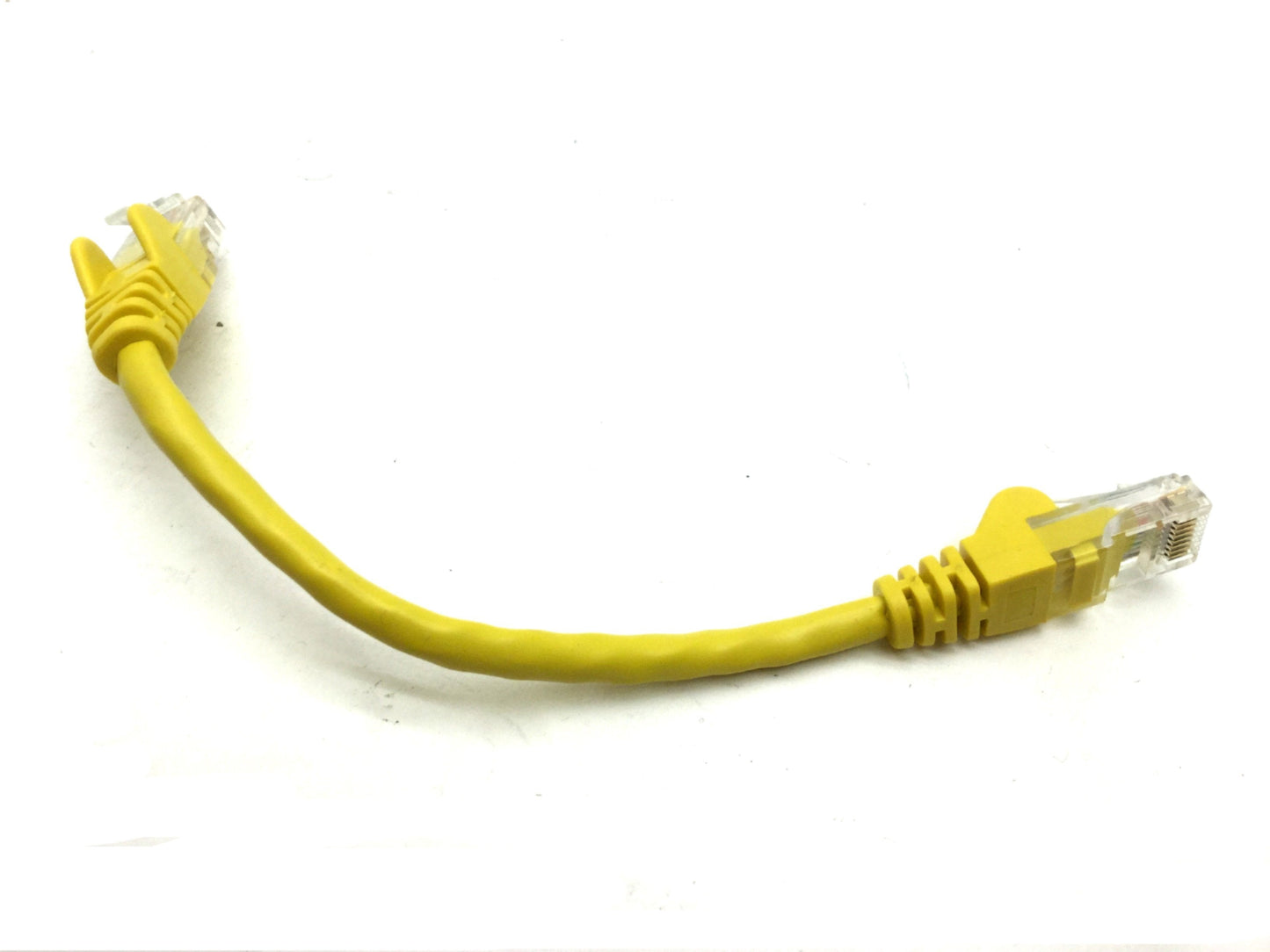 Used Lot of 19 Cat5e Cables, Ethernet Patch, Yellow 6" Inches