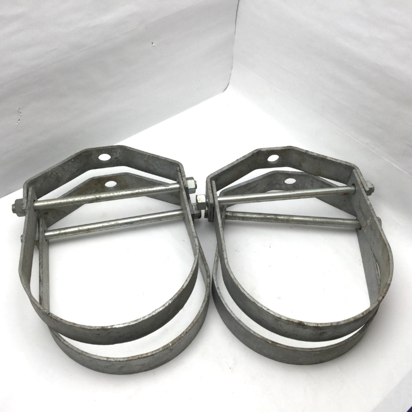 Used (Lot of 4) 9" Clevis Hanger Galvanized Steel Adjustable Overhead Pipe Hangers