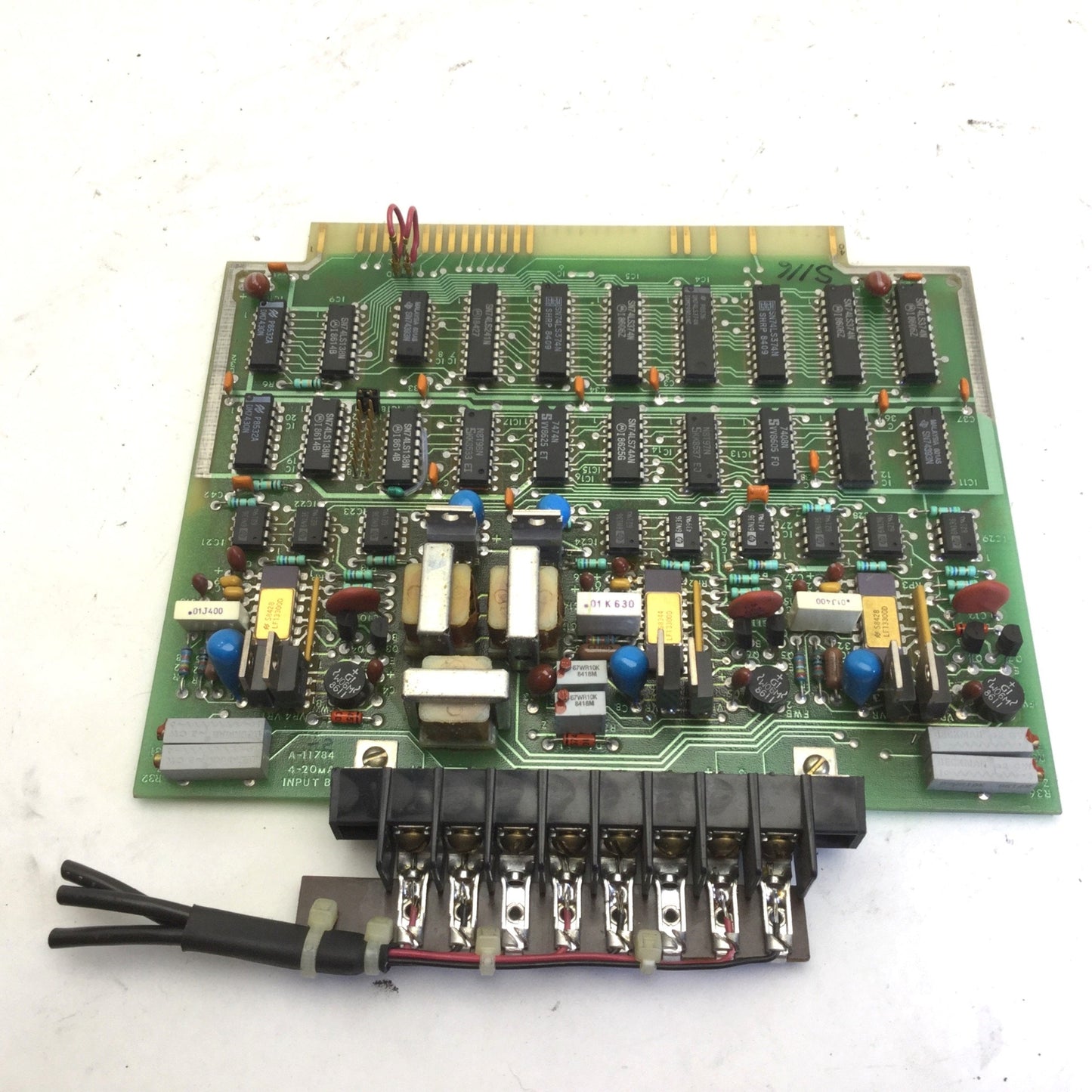 Used Barber Colman A-11784 Input Board Card, 4-20mA, 33-1107 See Pictures For Details