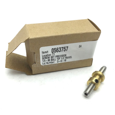 New Newport 9302-K Asjustment Screw, 25.4mm (1") Ball Tip 1/4-80 Side Lock Hex