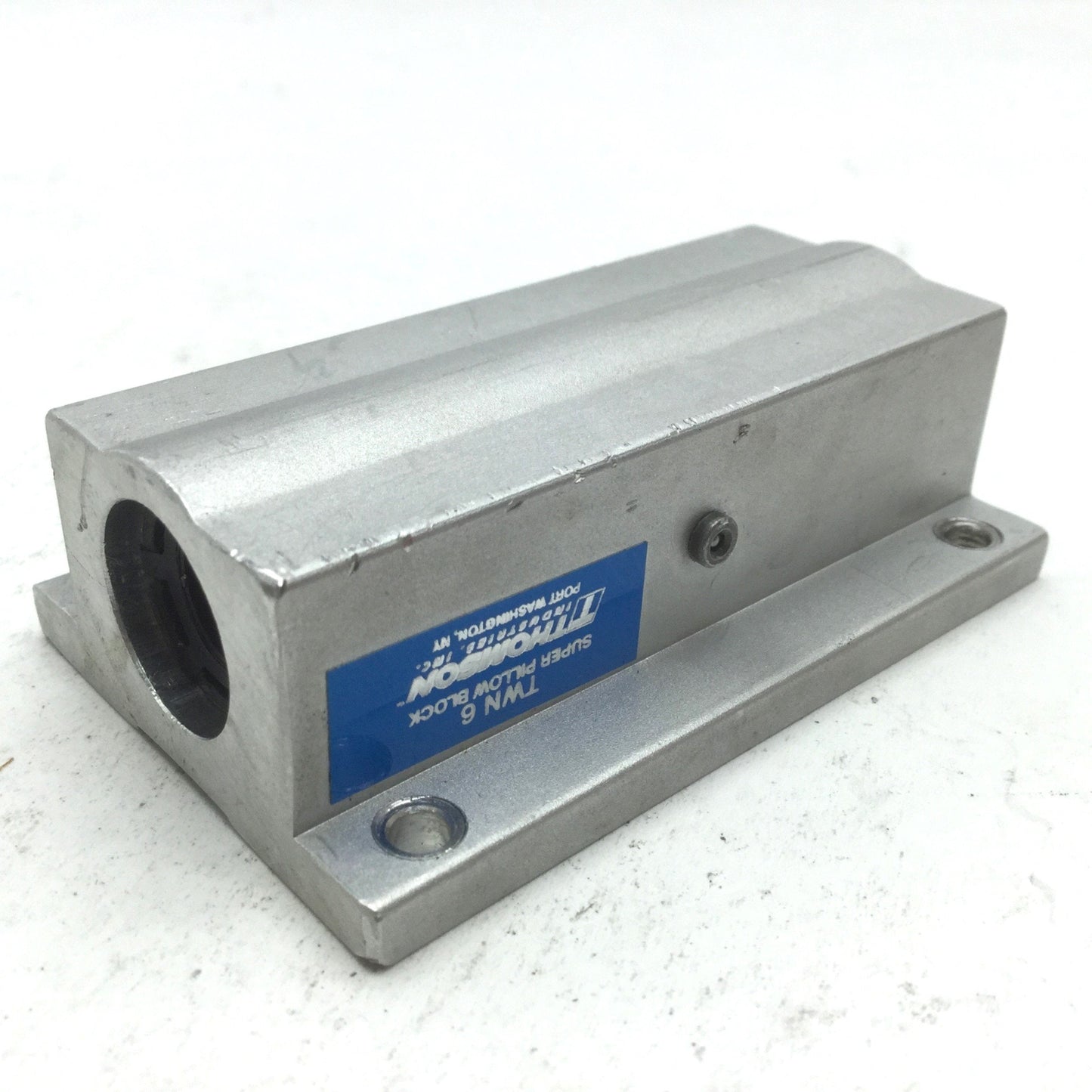 Used Thomson TWN 6 Super Pillow Block Ball Bearing Bushing 3/8" Shaft, 2.75"L, 0.94"H