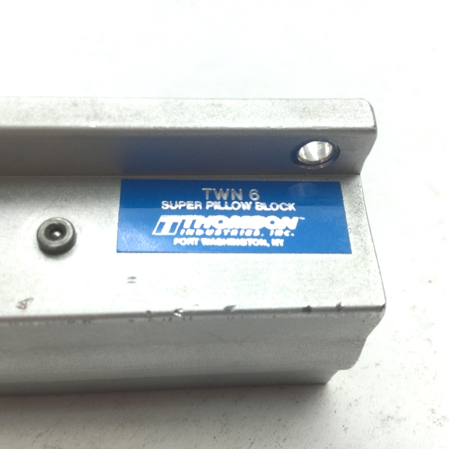 Used Thomson TWN 6 Super Pillow Block Ball Bearing Bushing 3/8" Shaft, 2.75"L, 0.94"H