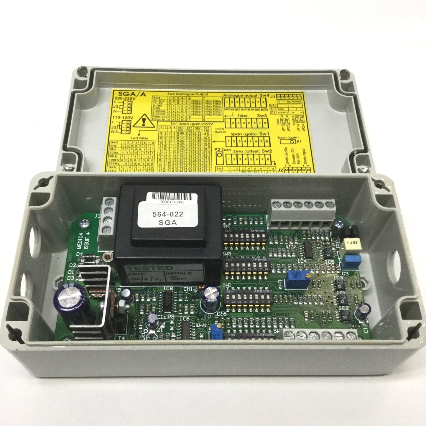 Used Interface SGA/A Strain Gauge Transducer Amplifier Signal Conditioner 110-230VAC