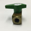 Used Swagelok Nupro B-2P4T2 Brass Quarter-Turn Instrument Plug Valve, 1/8" NPT