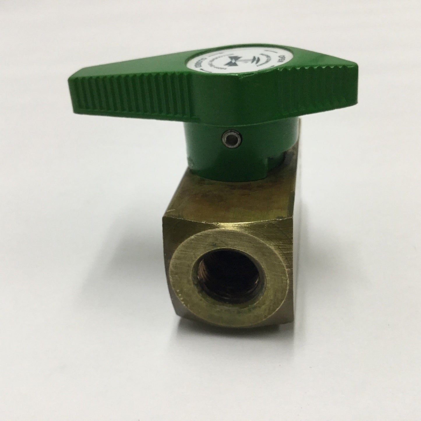 Used Swagelok Nupro B-2P4T2 Brass Quarter-Turn Instrument Plug Valve, 1/8" NPT