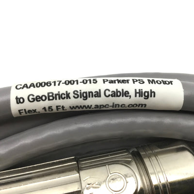 Used APC CAA00617-001-015 Parker PS Servo Motor Encoder To GeoBrick Drive Cable 15FT