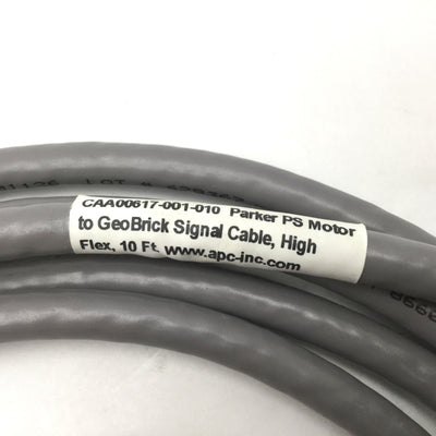 Used APC CAA00617-001-010 Parker PS Servo Motor Encoder To GeoBrick Drive Cable 10FT