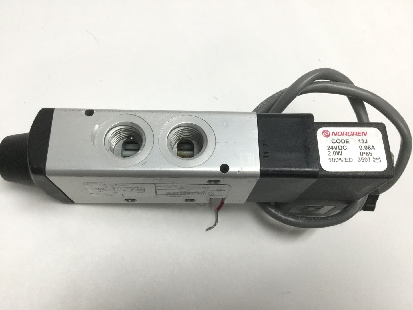Used Norgren V61R417AA213JB Solenoid Valve, 2-Position 3-Port, 1/4" NPT, 24VDC Coil