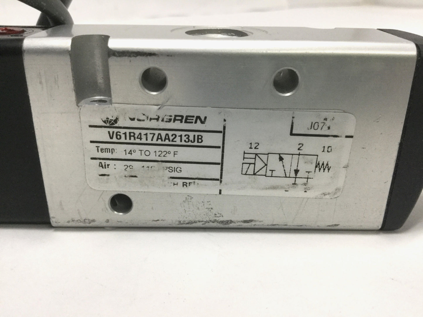 Used Norgren V61R417AA213JB Solenoid Valve, 2-Position 3-Port, 1/4" NPT, 24VDC Coil