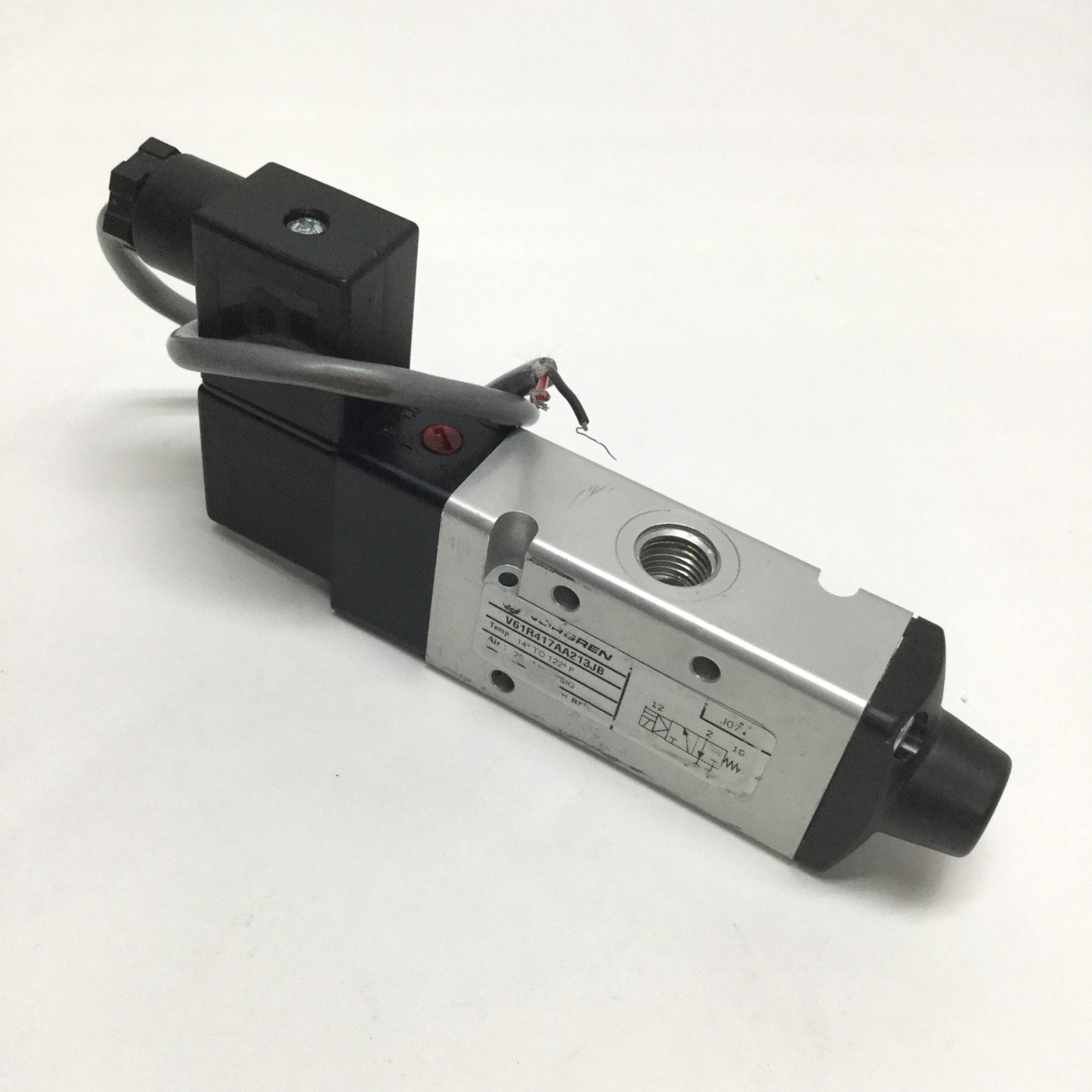 Used Norgren V61R417AA213JB Solenoid Valve, 2-Position 3-Port, 1/4" NPT, 24VDC Coil