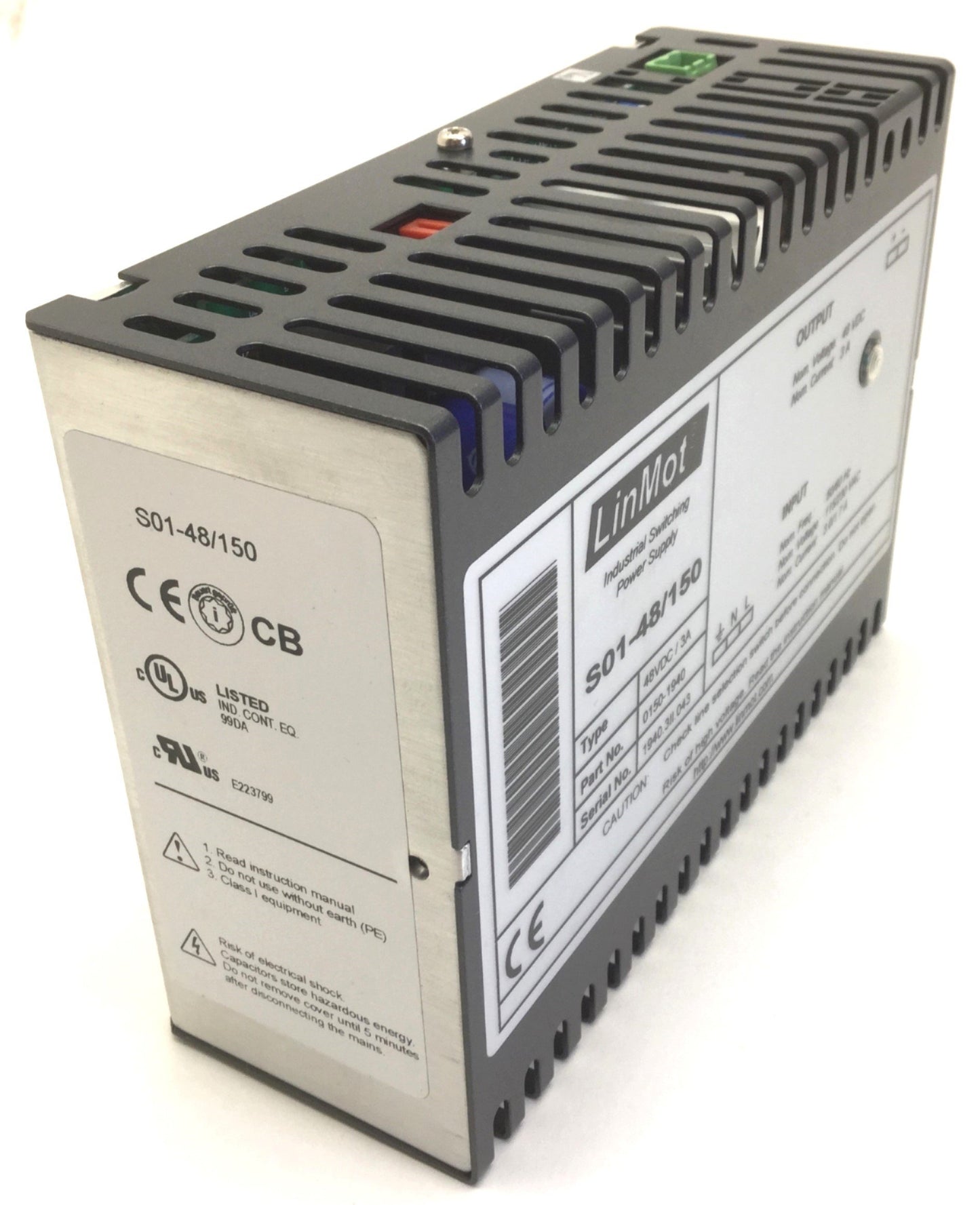 New – Open box In Box LinMot S01-48/150 Industrial Switching Power Supply, Out: 48VDC, 3A