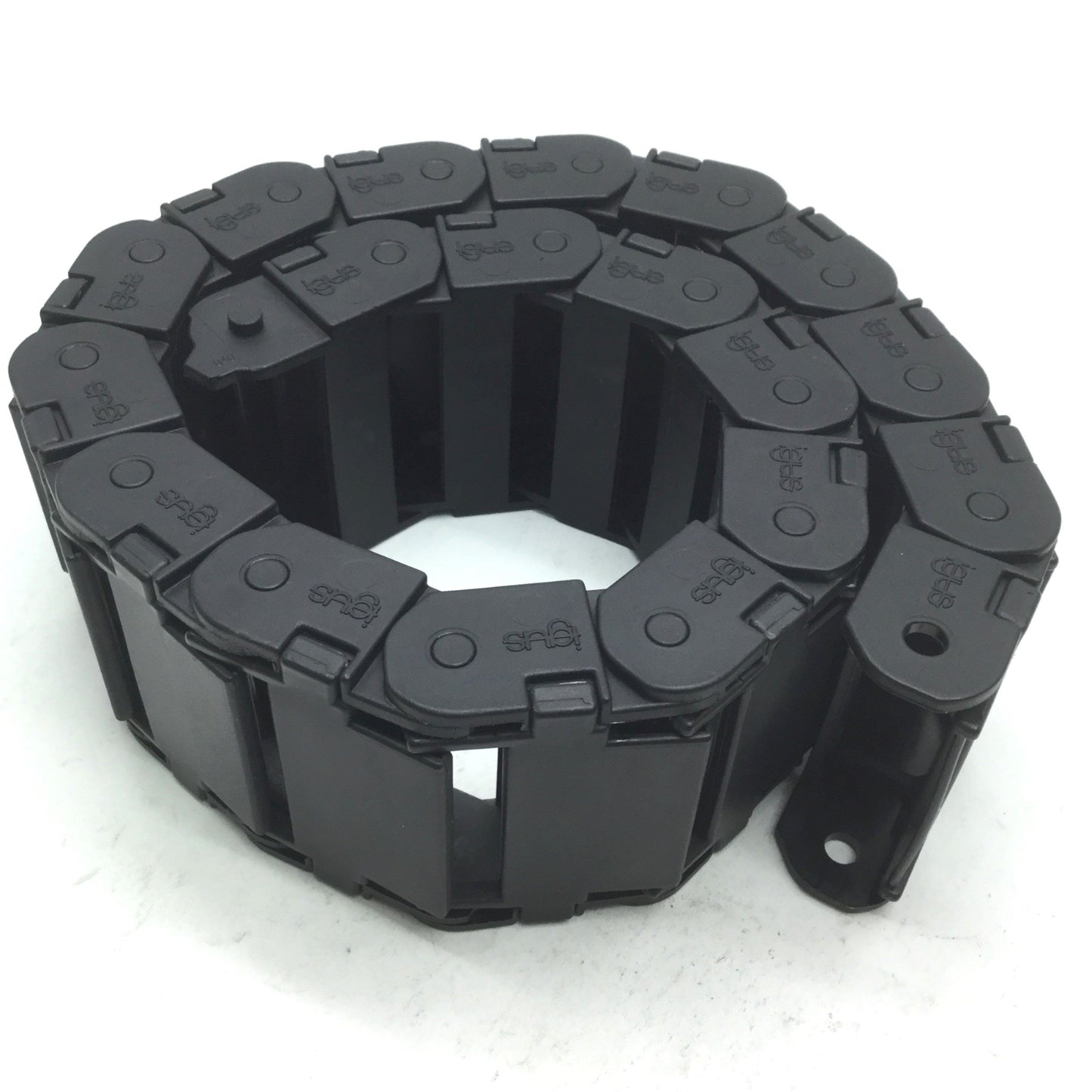 Used Igus 15.4.48 Energy Chain, Dimensions: 24"(L) x 2.5"(W) x 1"(H), 19 Links