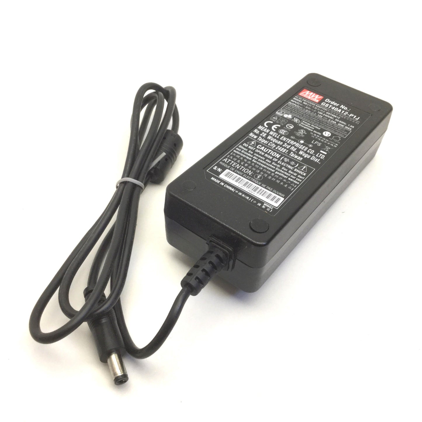 Used Mean Well GST40A12-P1J AC/DC Power Supply In: 100-240VAC Out: 12DC 3.34A