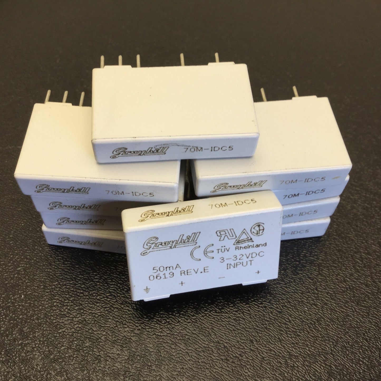 Used Lot of 10 Grayhill 70M-IDC5 Relays, Input: 3-32VDC, 50mA, REV E