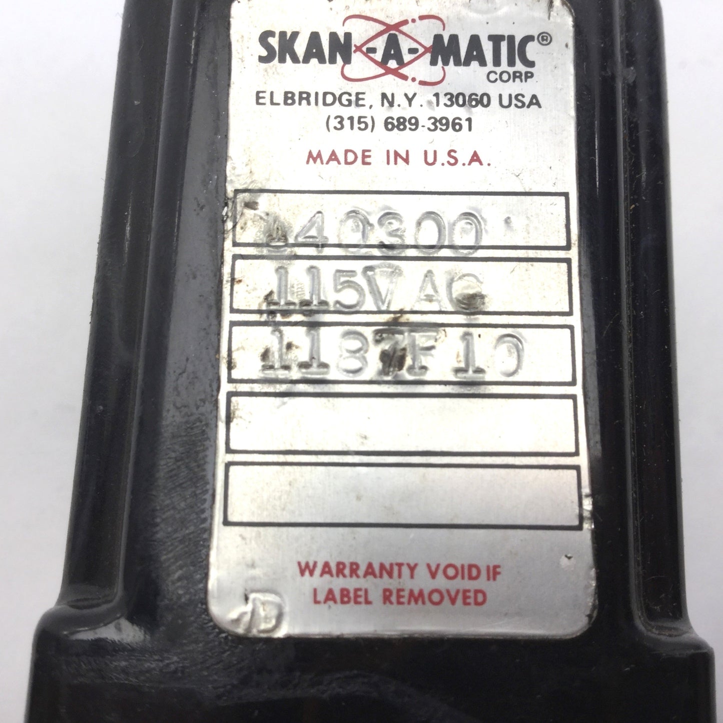Used Skan-A-Matic T40300 Sensor Amplifier Relay Control Open Collector w/Power Supply