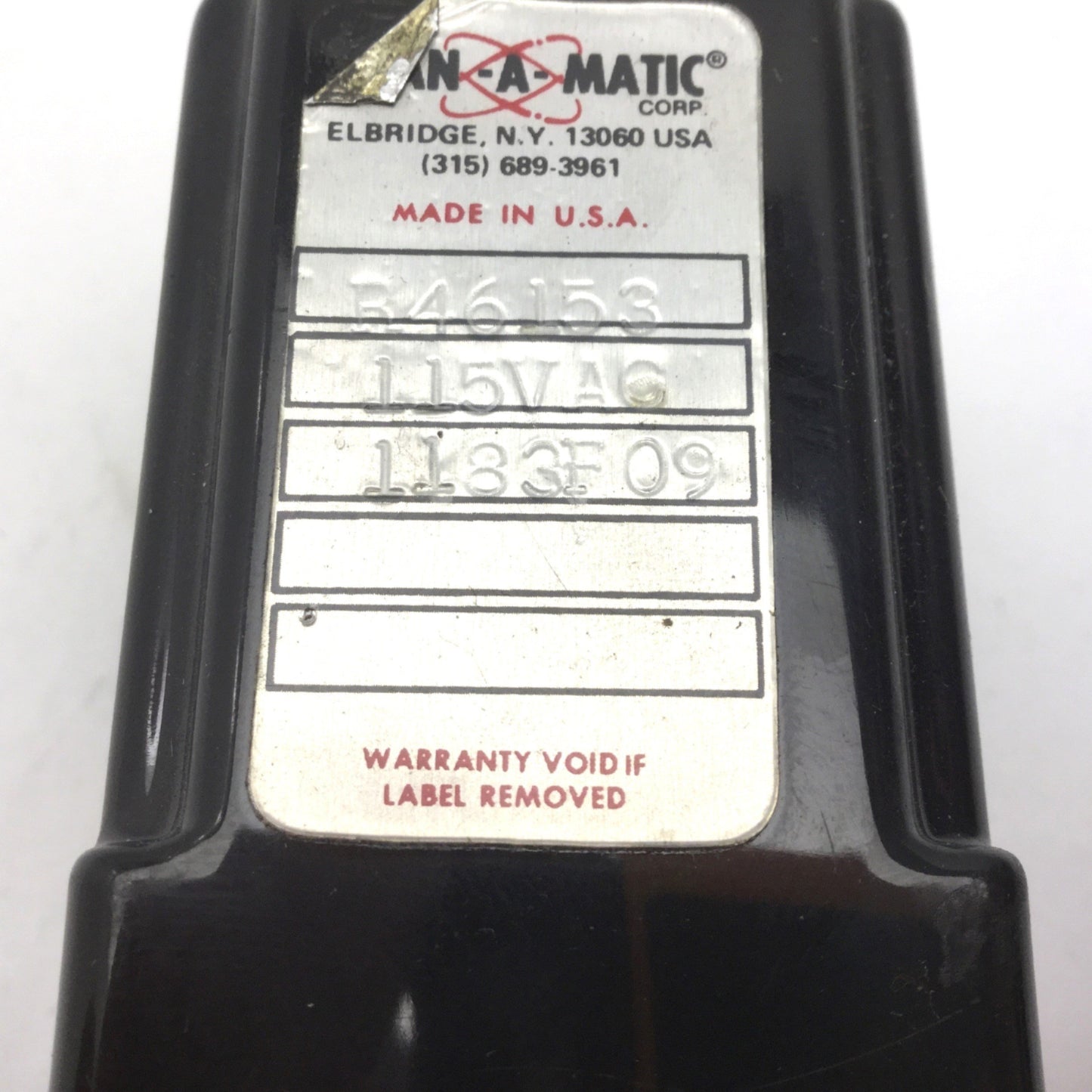 Used Skan-A-Matic R46153 Sensor Amplifier Relay Control Open Collector, 11-Pin 115VAC