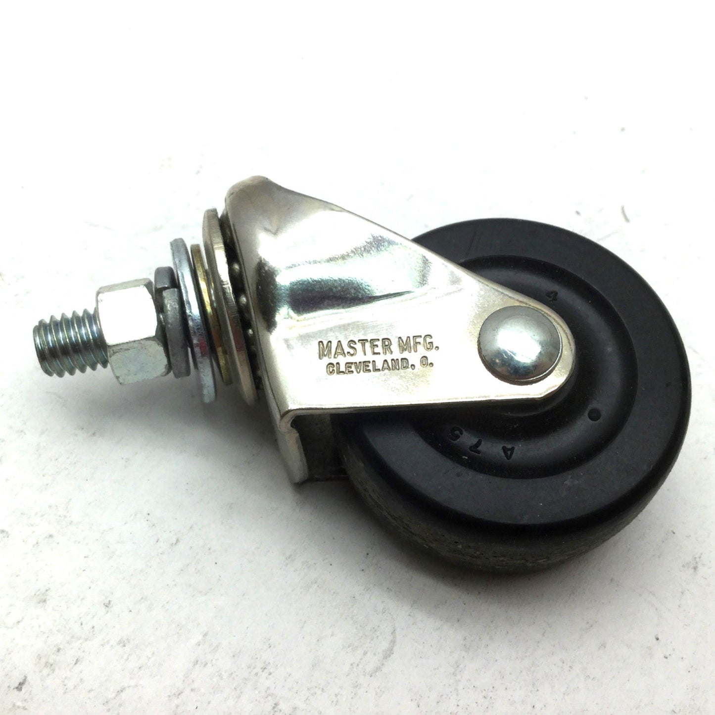 Used Lot of 5 Master MFG Replacement 2" Caster Wheels for Chair/Cart 75lb 3/8-16 Stem