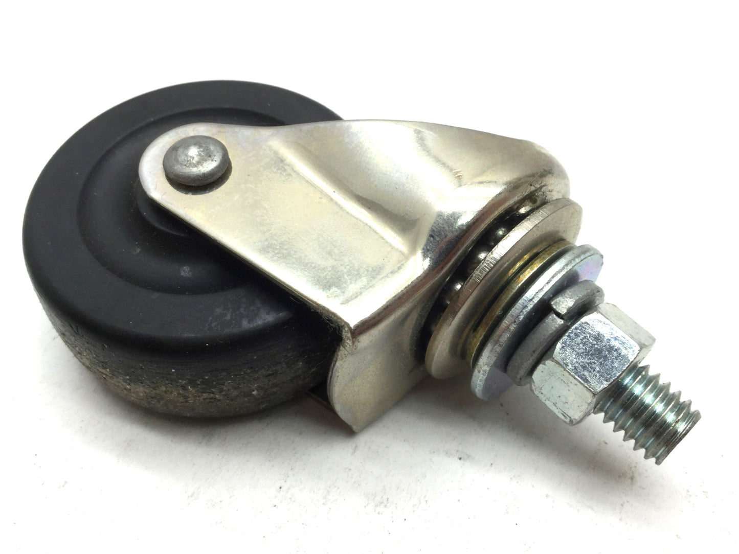 Used Lot of 5 Master MFG Replacement 2" Caster Wheels for Chair/Cart 75lb 3/8-16 Stem
