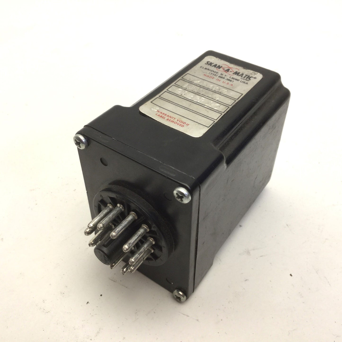 Used Skan-A-Matic R4200F Sensor Amplifier Relay Control Open Collector, 11-Pin