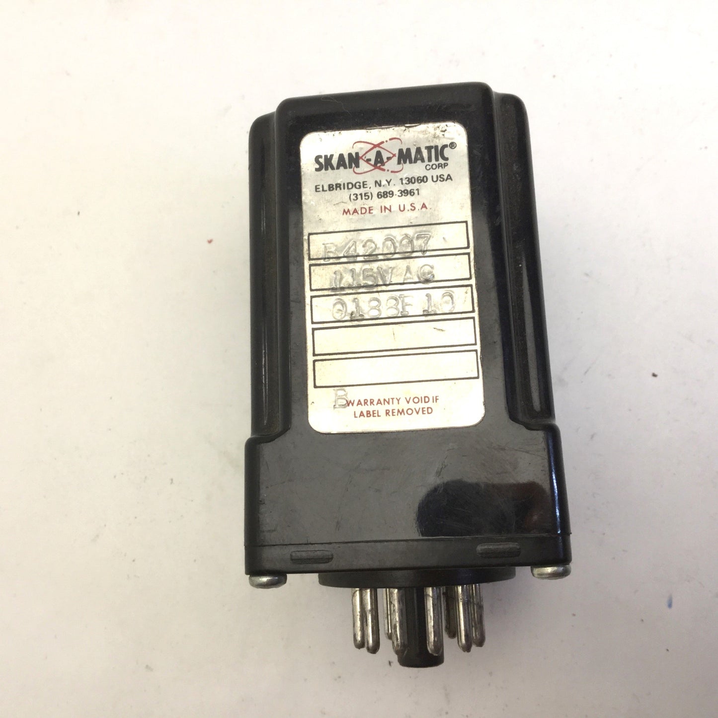 Used Skan-A-Matic R4200F Sensor Amplifier Relay Control Open Collector, 11-Pin