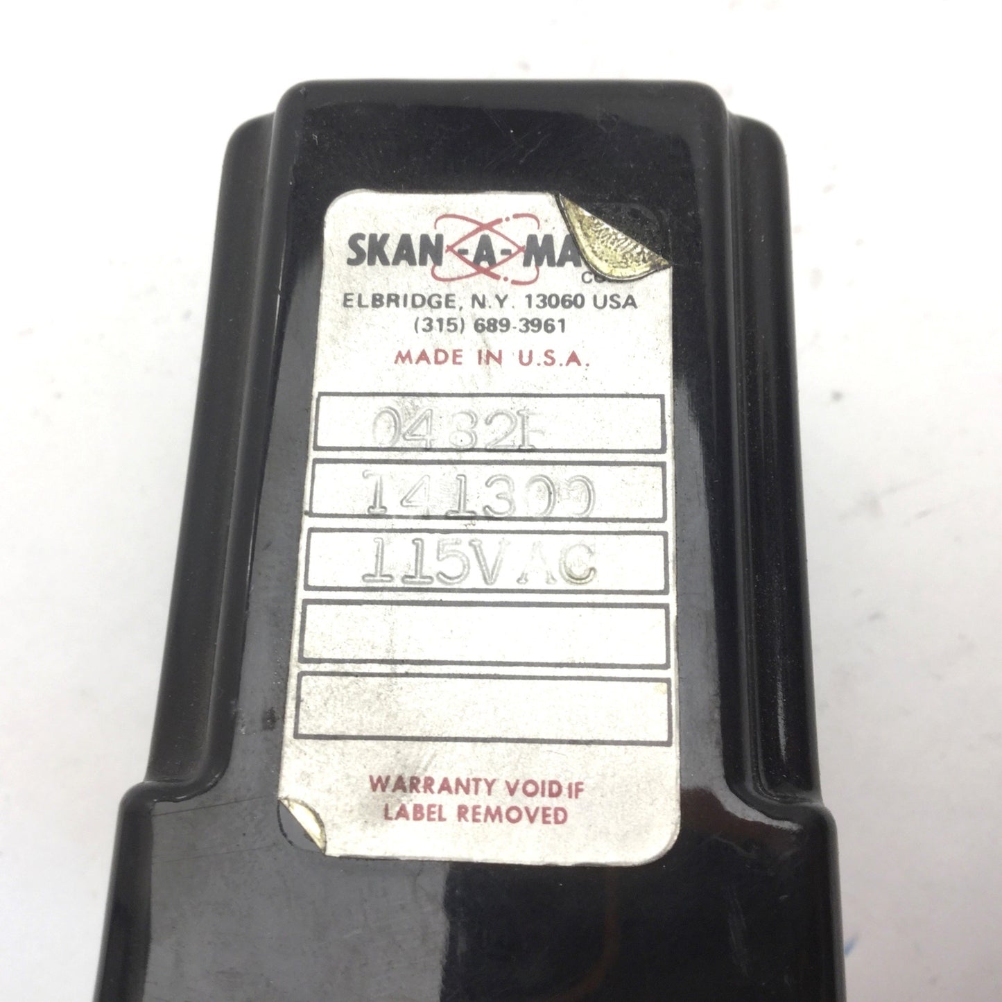 Used Skan-A-Matic 0482F Sensor Amplifier Relay Control Open Collector, 11-Pin, 115VAC