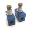Used Lot of 2 Festo GR-1/8 Flow Control Valve, Inline, 0.1-10 bar, Ports: G1/8