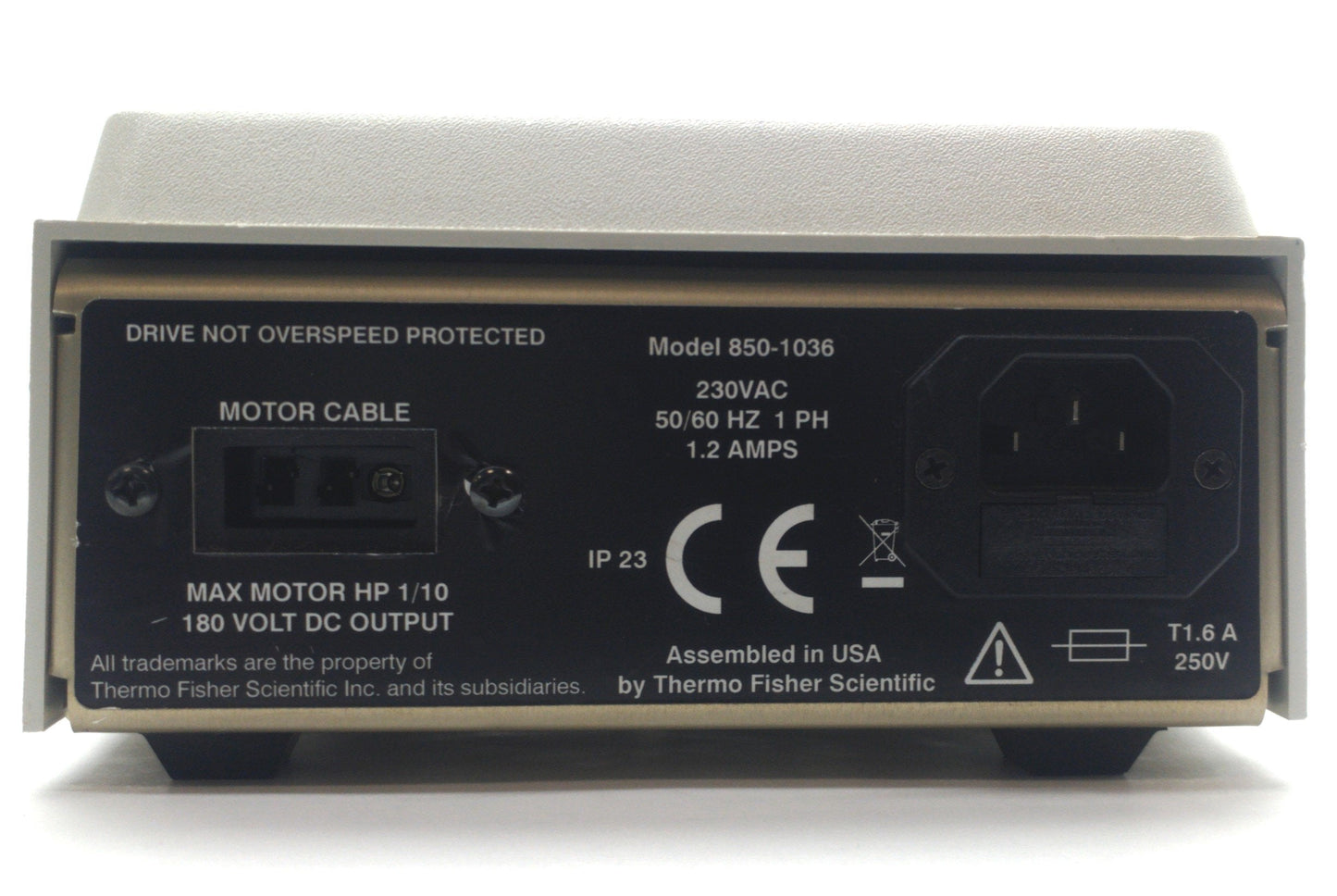 New – Open box Thermo Scientific 850-1036 Peristaltic Pump Controller In 1ø 230VAC Out 0-180VDC