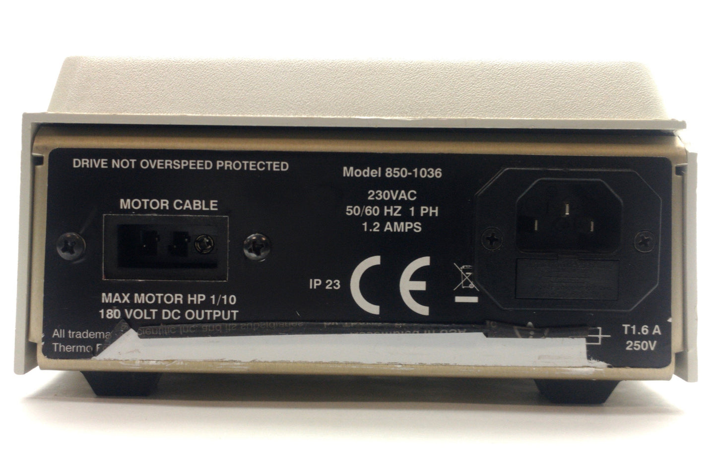 Used Thermo Scientific 850-1036 Pump Controller In: 1ø 230VAC Out: 0-180VDC *Crack*