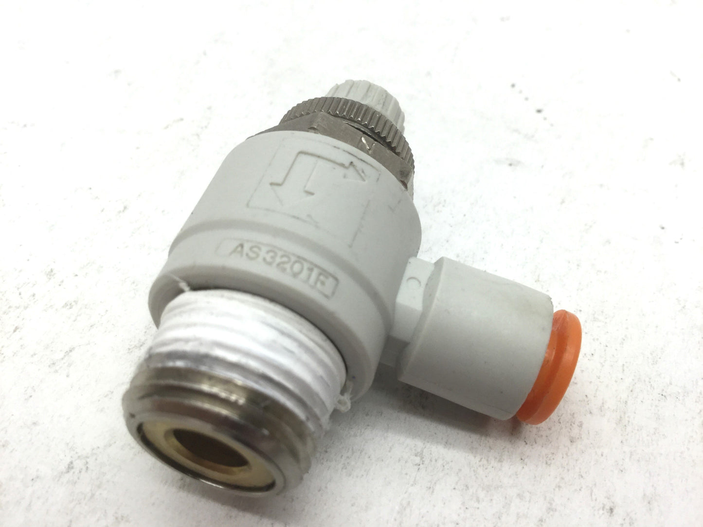 Used Lot of 2 SMC AS3201F-N03-06 Speed Controllers, 3/8" NPT to 6mm Tubing