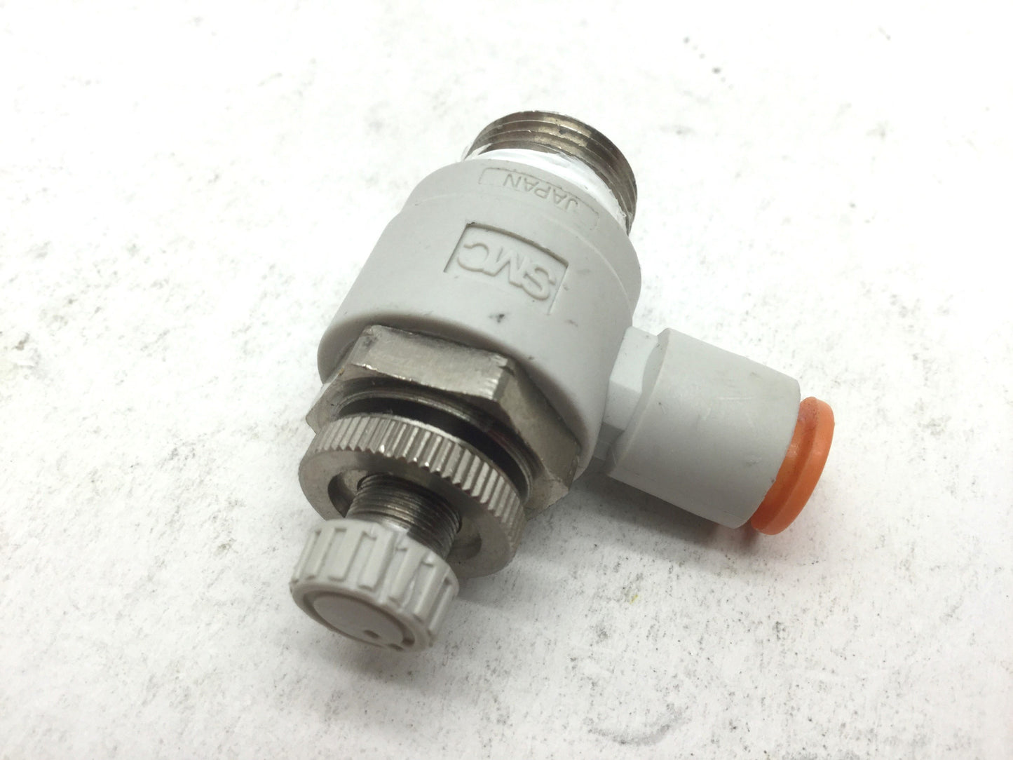 Used Lot of 2 SMC AS3201F-N03-06 Speed Controllers, 3/8" NPT to 6mm Tubing