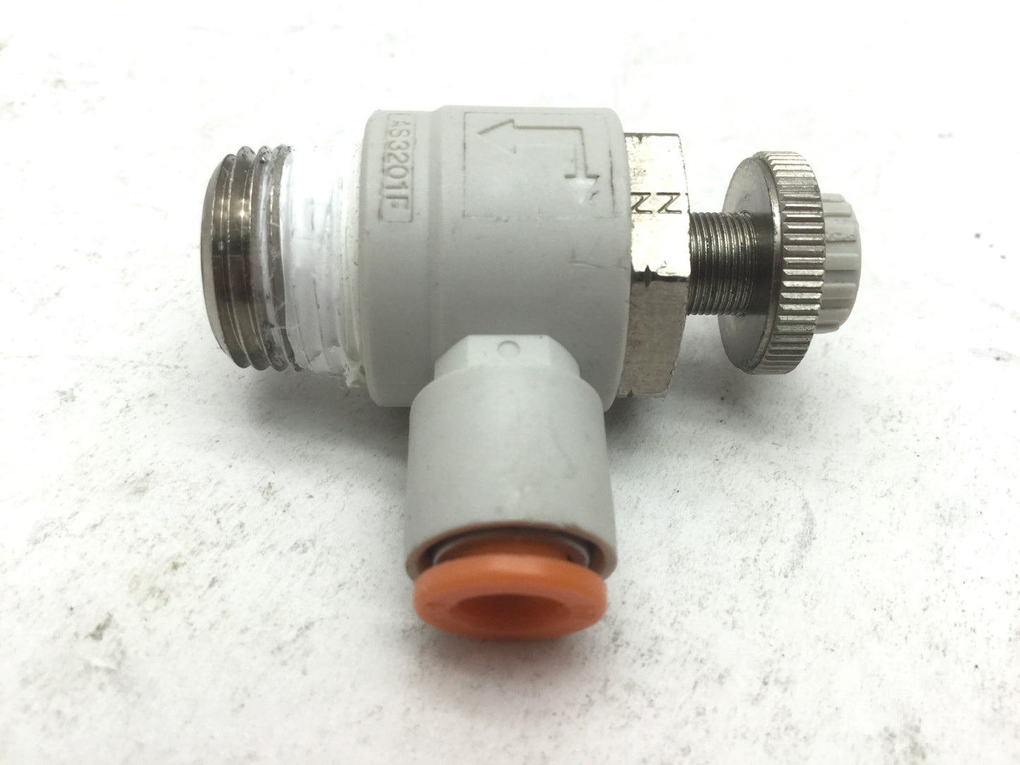 Used Lot of 2 SMC AS3201F-N03-06 Speed Controllers, 3/8" NPT to 6mm Tubing