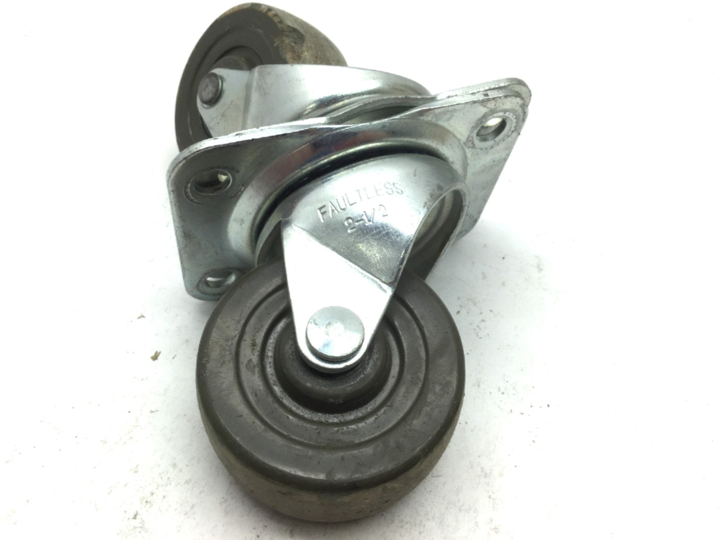 Used Lot of 4 Faultless Casters, 2-1/2" Diameter, 1-1/8" Width