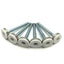 Used Lot of 6 Adjustable Height feet, Foot Diameter: 1.375", Screw: 3/8-16, L: 3.5"