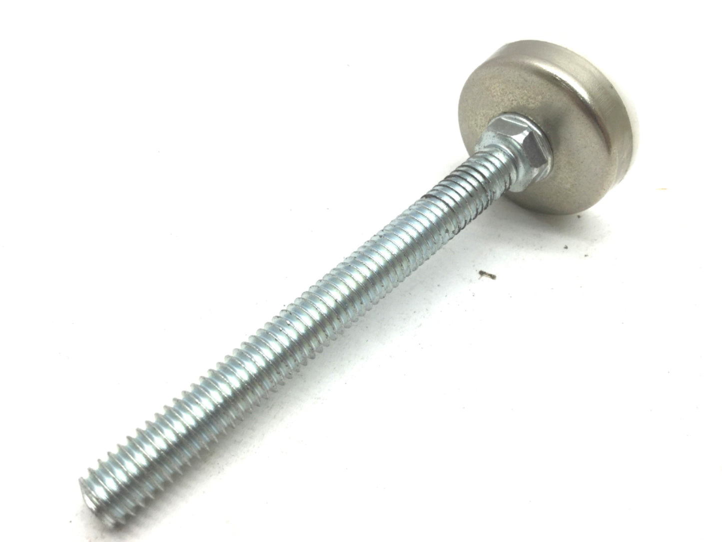 Used Lot of 6 Adjustable Height feet, Foot Diameter: 1.375", Screw: 3/8-16, L: 3.5"