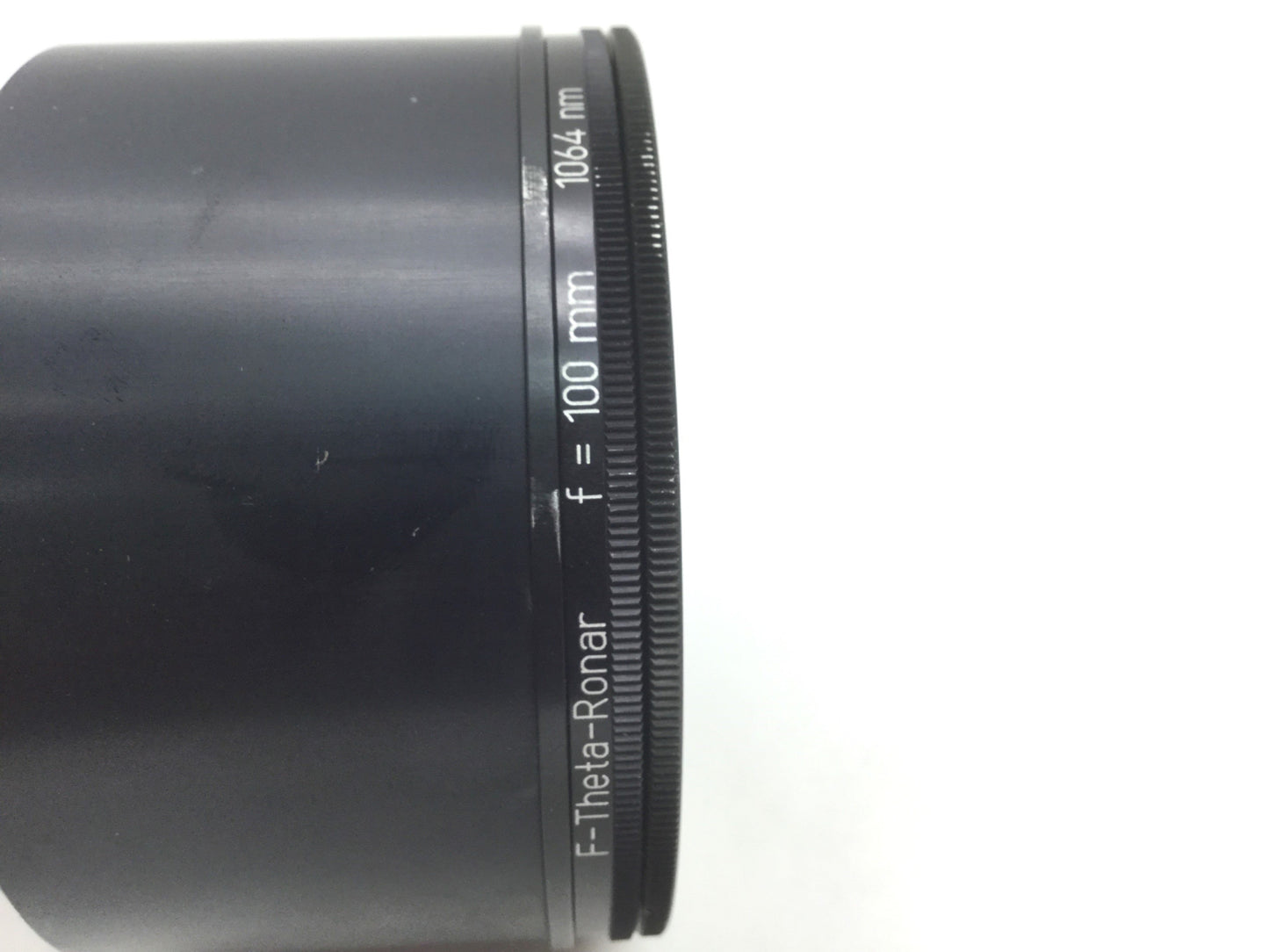 Used Linos 4401-302-000-21 F-Theta-Ronar Scan Head Lens Focus 100mm Wavelength 1064nm