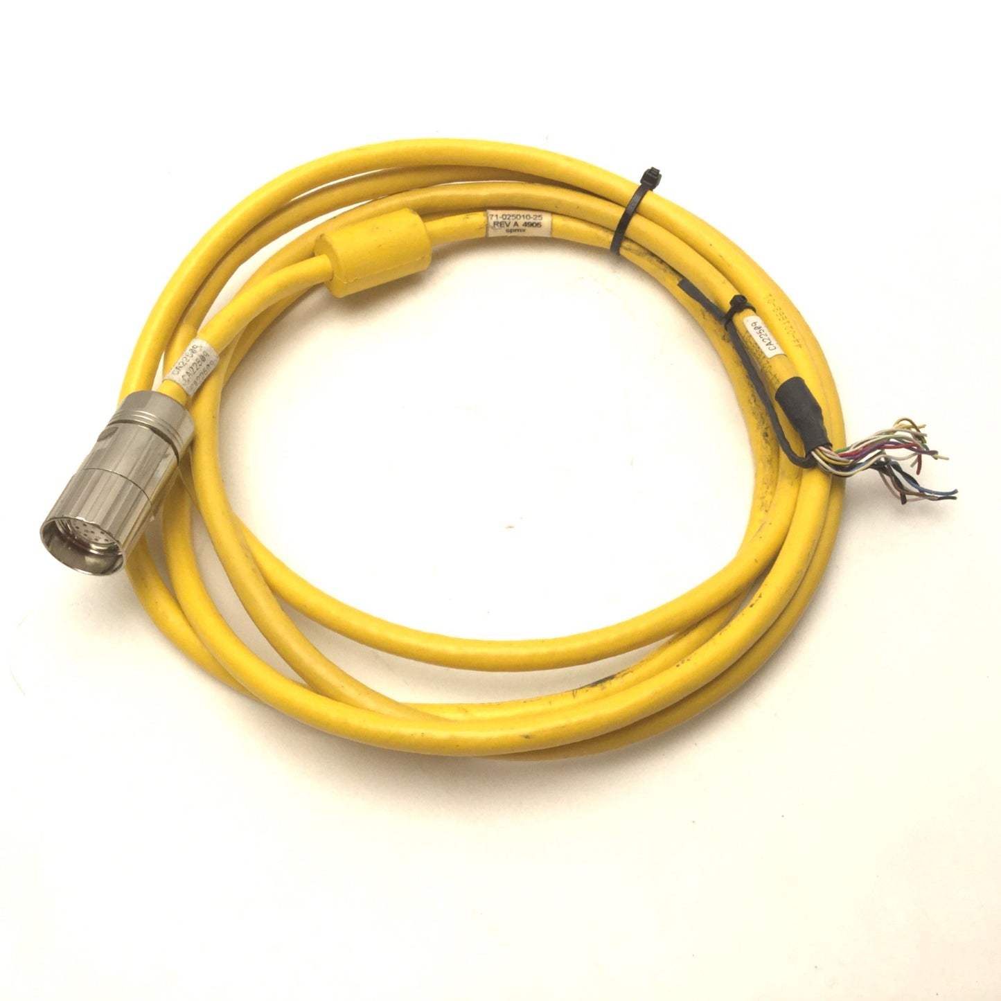 Used Parker 71-025010 Shielded Servo Cable For Static Use, 10Ft, 10 Twisted Pairs