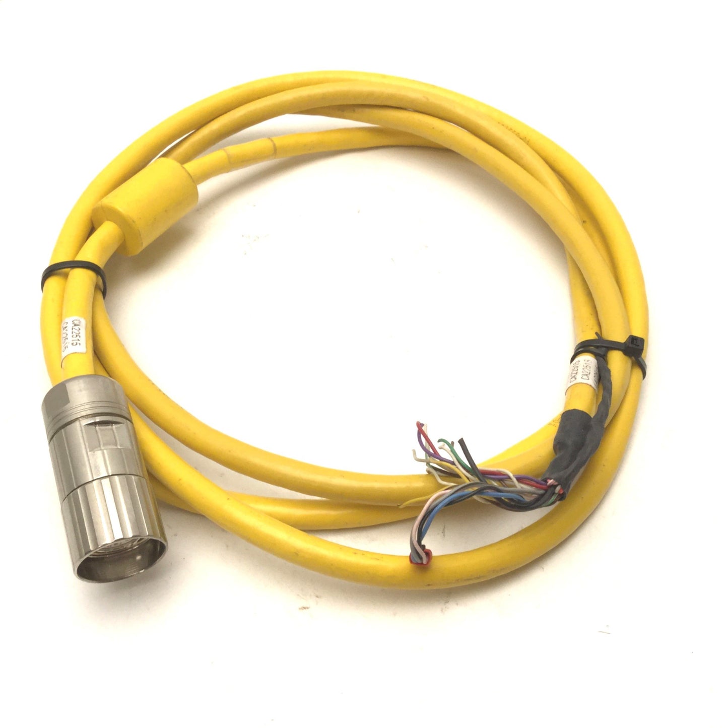 Used Parker 71-025010 Shielded Servo Cable For Static Use, 8', 10 Twisted Pairs 24AWG