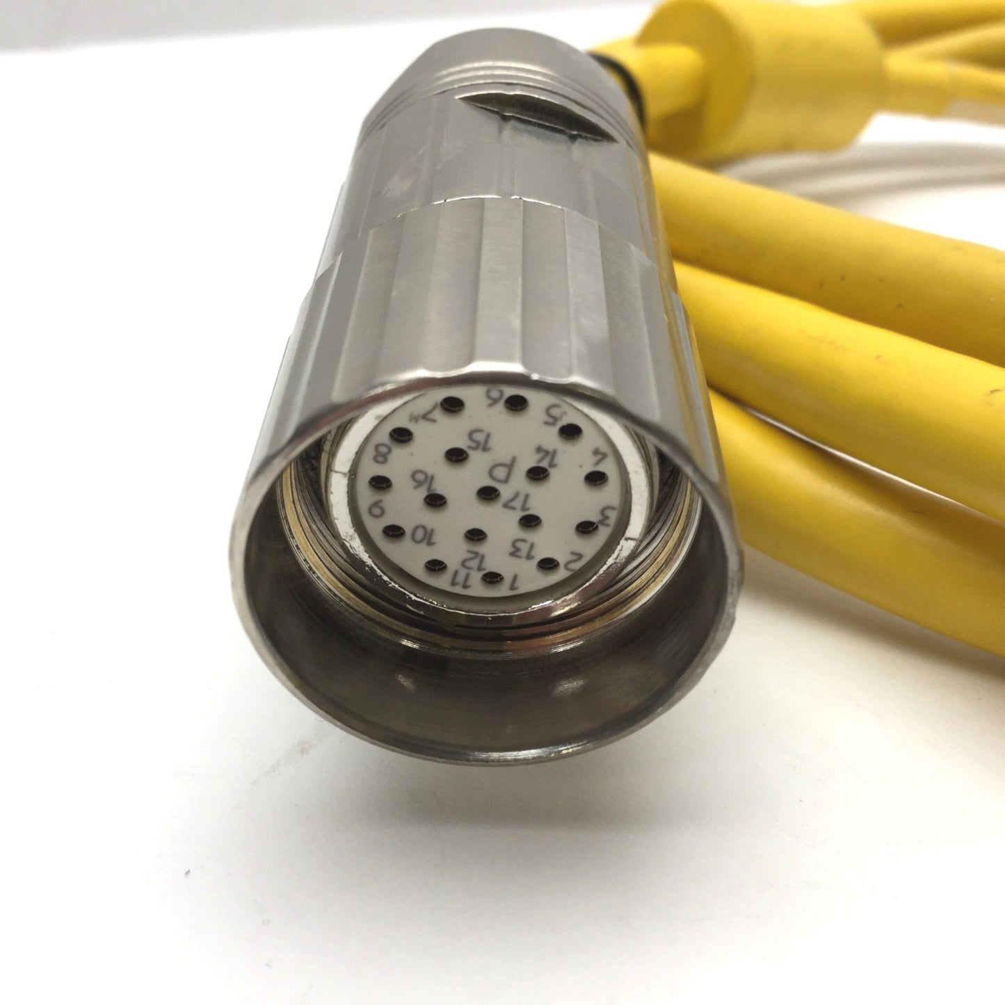 Used Parker 71-025010 Shielded Servo Cable For Static Use, 8', 10 Twisted Pairs 24AWG
