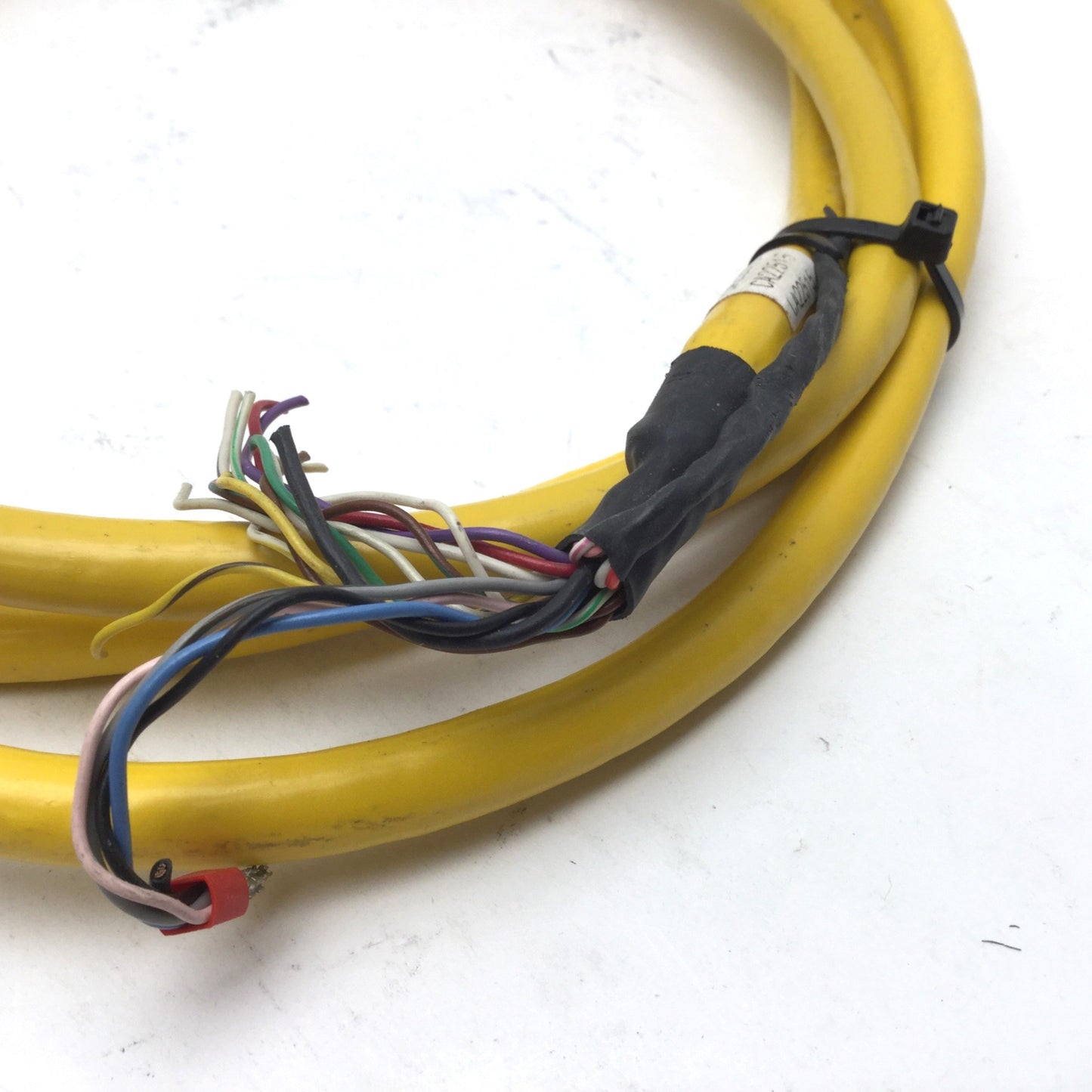 Used Parker 71-025010 Shielded Servo Cable For Static Use, 8', 10 Twisted Pairs 24AWG