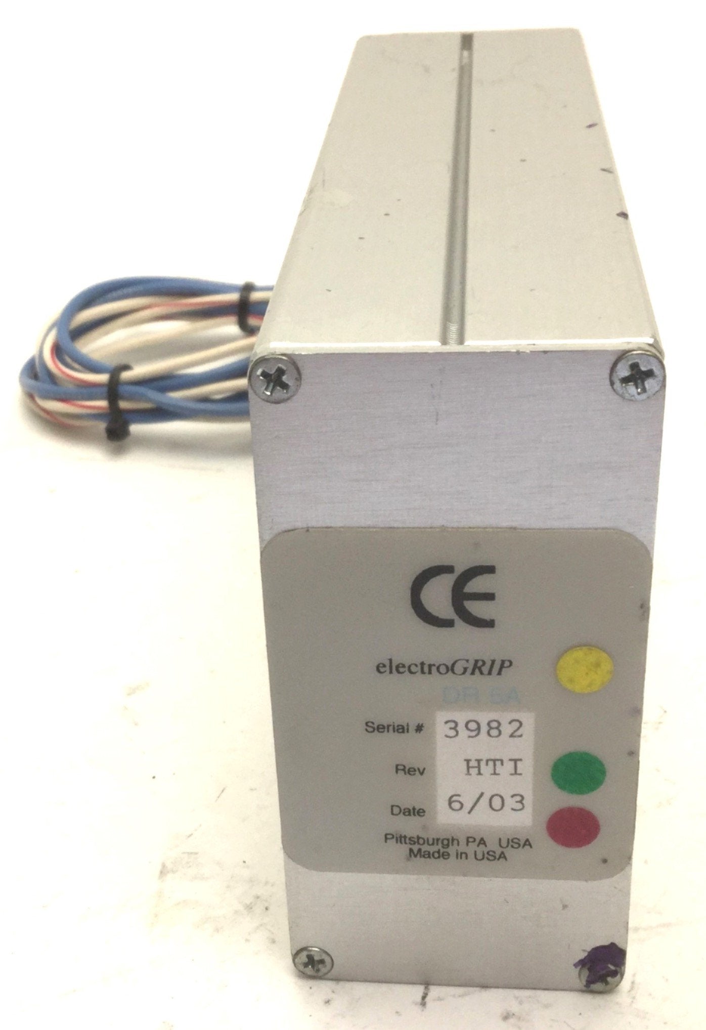 Used Electrogrip DR 5A Electrostatic Grip Controller, Rev: HTI, w/Power Cable