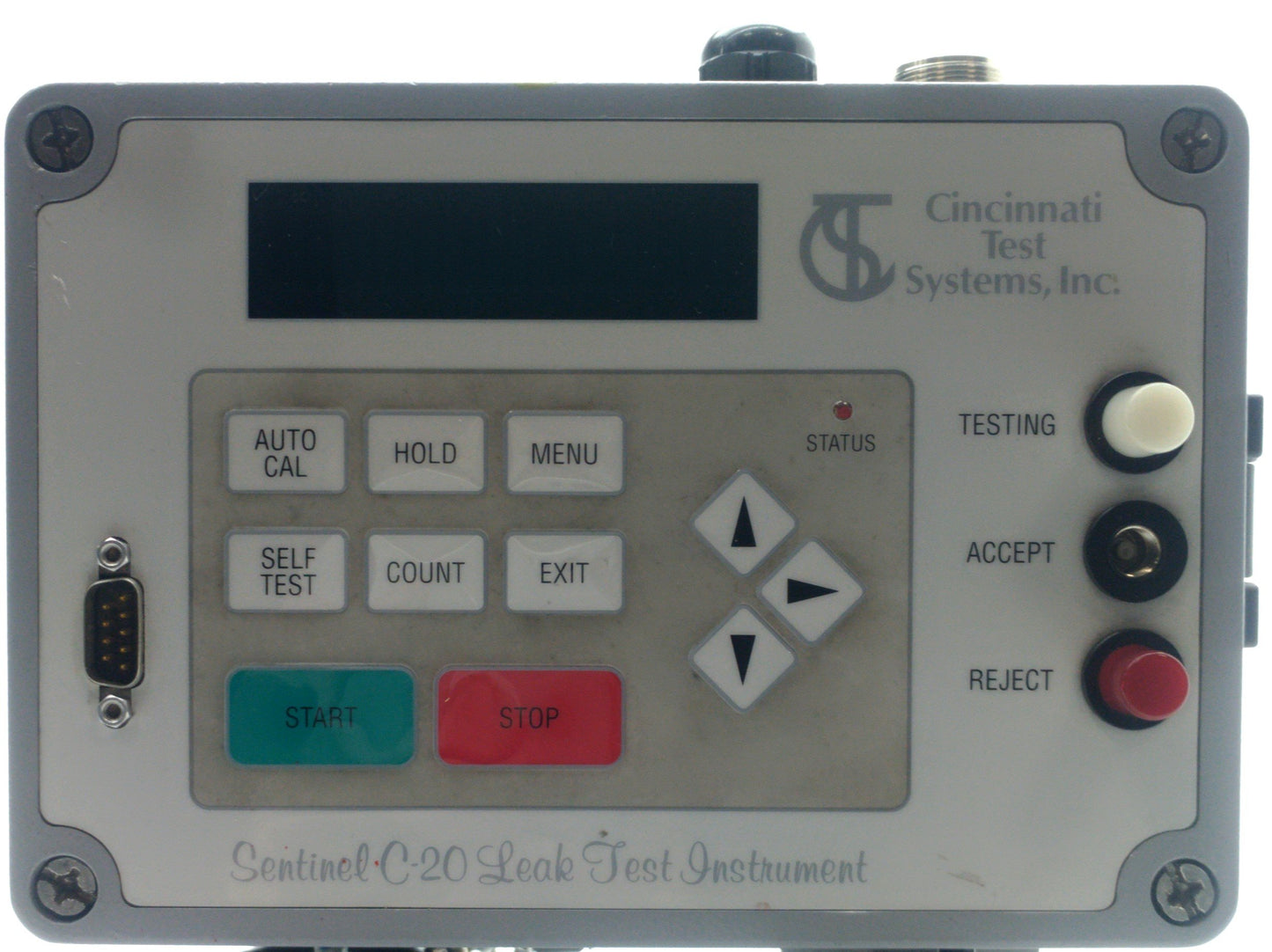 Used CTS Sentinel C-20C Pressure Decay Test System, 0-15PSI, RS232, 24VDC *No Bulb*