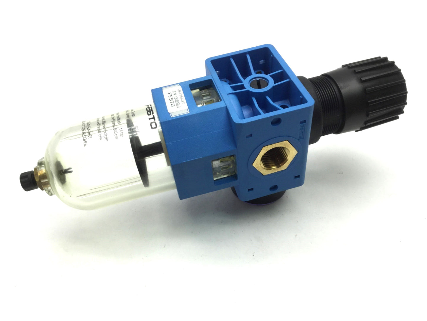 Used Festo LFR-1/2-S-B-NPT Filter Regulator, Fittings: 1/2" Max Inlet: 200PSI, Tested