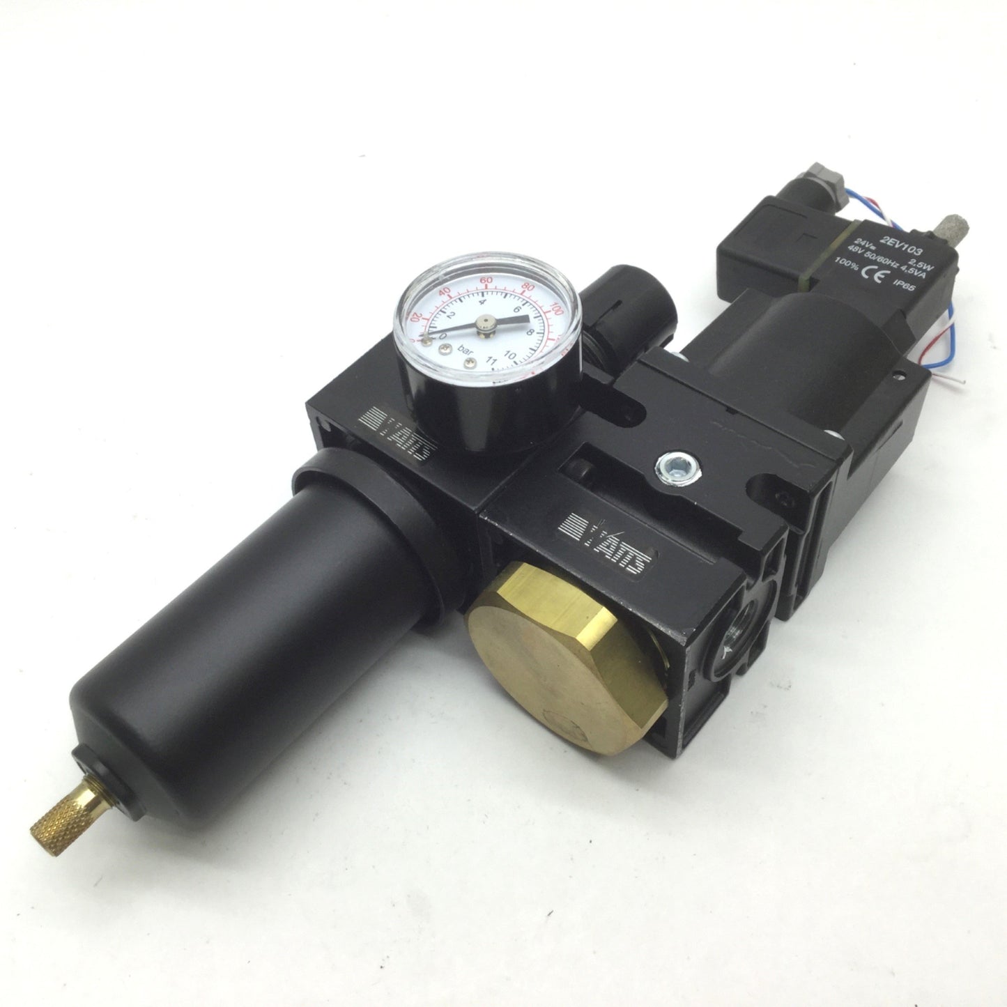 Used Parker Watts SS75-02M Soft Start Valve B75-02DJCG Pneumatic Filter Regulator 1/4